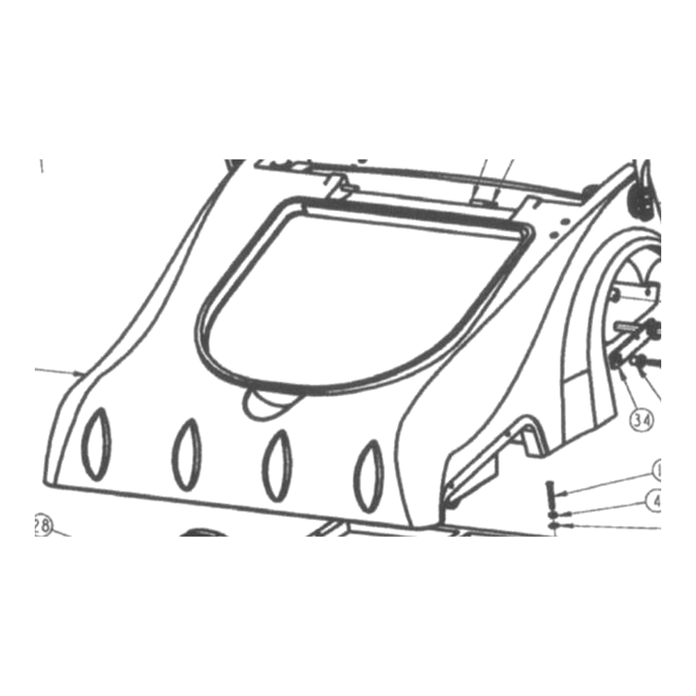 Tornado Main Chassis 19814 Tornado Wide Area Vacuum Main Chassis schematic diagram part number 19814