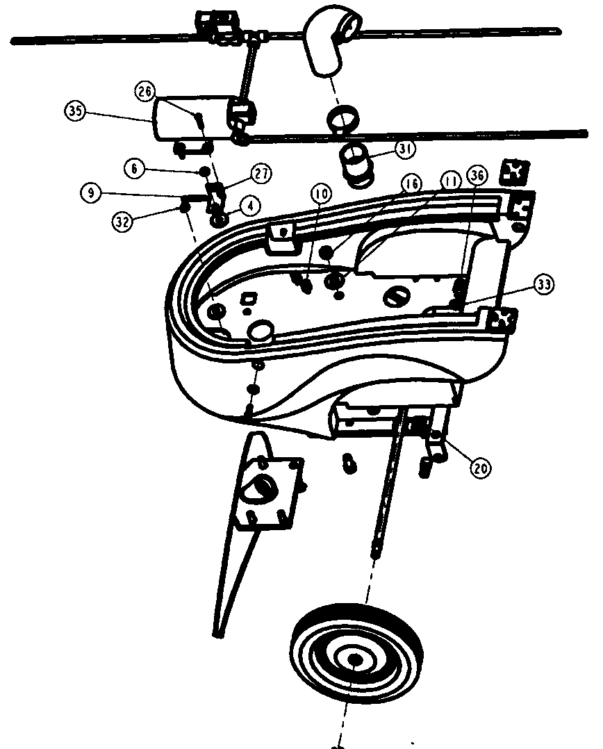 Tornado 98167 Chassis Assembly Part 1 Schematic Tornado 98167 Marathon 800 chassis assembly part 1 parts schematic