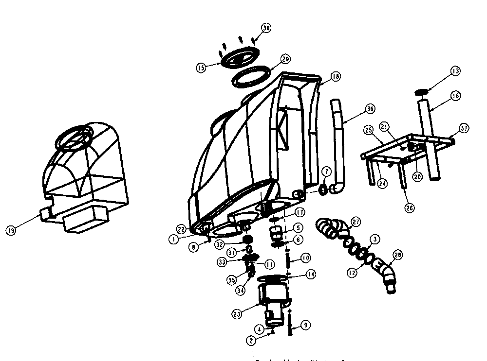 Tornado 98167 Tank Assembly Schematic Tornado 98167 Marathon 800 tank assembly parts schematic